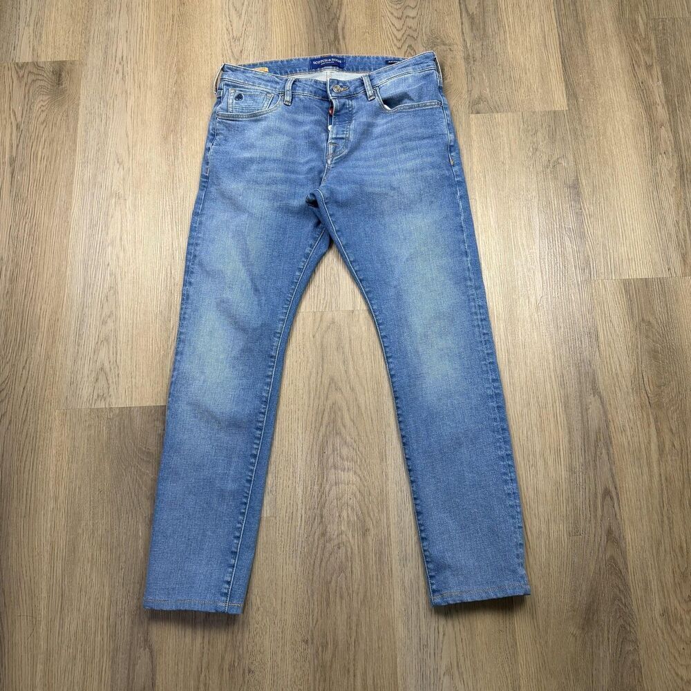 Scotch & Soda Ralston Jeans Mens 30x32 Medium Wash Blue Straight Denim Classic